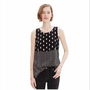 Madewell Sunbask Tank Top size small women’s black and white print